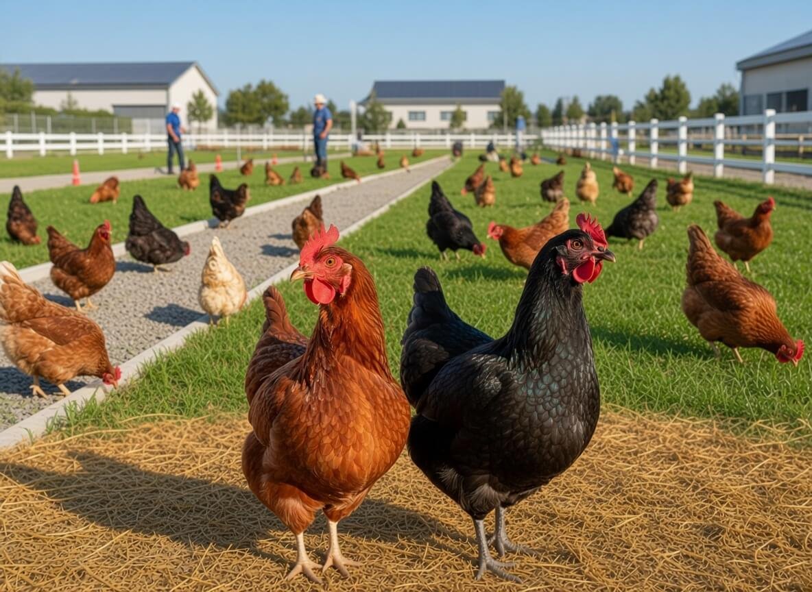 Chickens at an Altas Farm partner operation